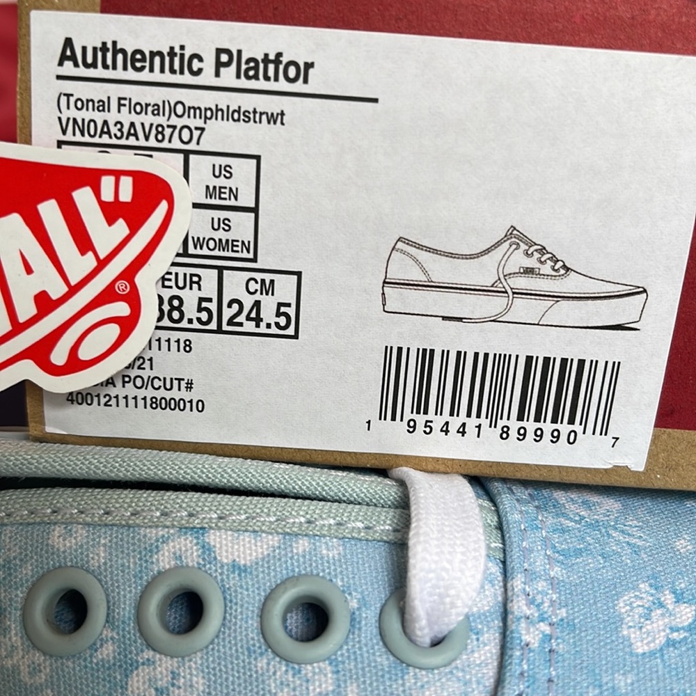 Vans Authentic PLATFORMS Tonal Floral/Omphlds/True White sneakers-platforms Men’ - Picture 16 of 16